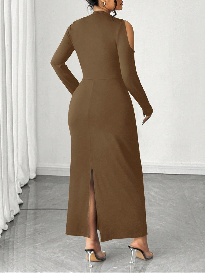 SHEIN maxi dress, brown