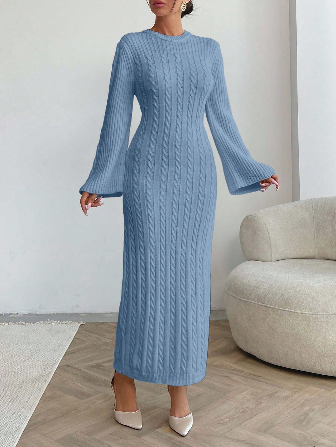 Rochie maxi SHEIN, albastru