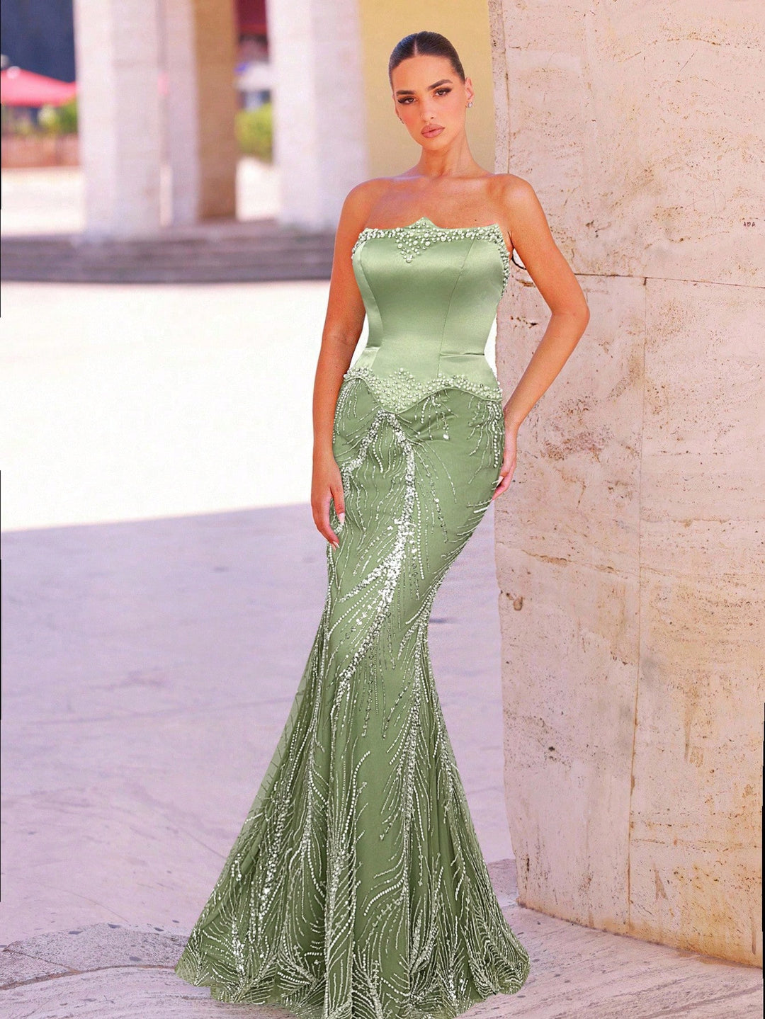 Rochie SHEIN, kaki