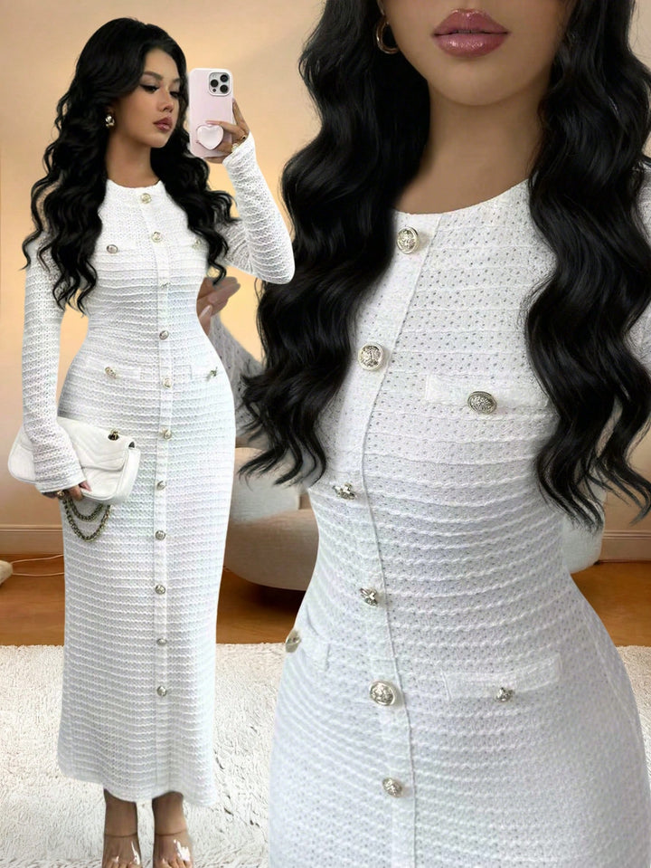 Rochie maxi SHEIN, alb