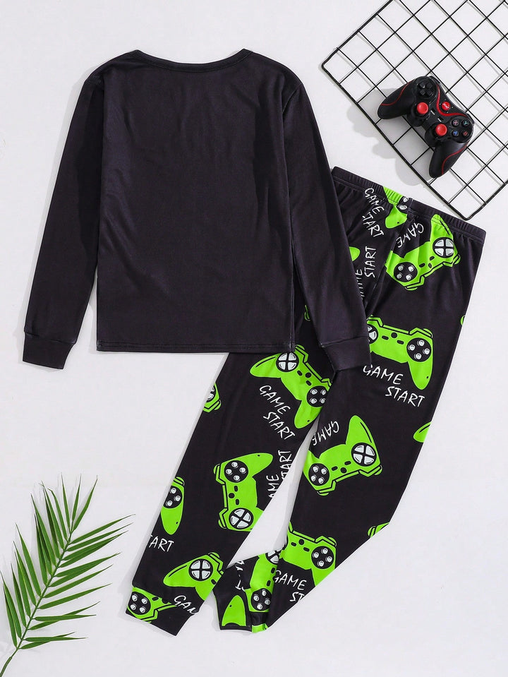 Compleu pijamale SHEIN, negru