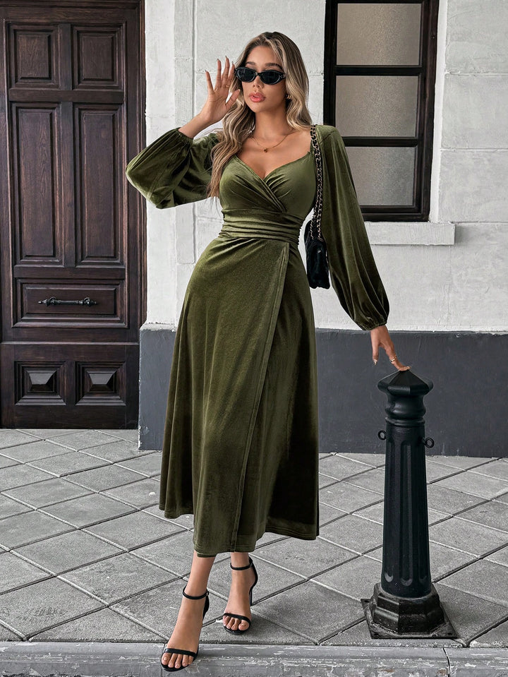 SHEIN maxi ruha, khaki
