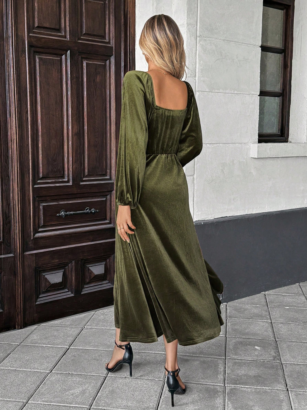 SHEIN maxi ruha, khaki