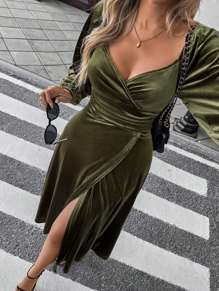 SHEIN maxi ruha, khaki