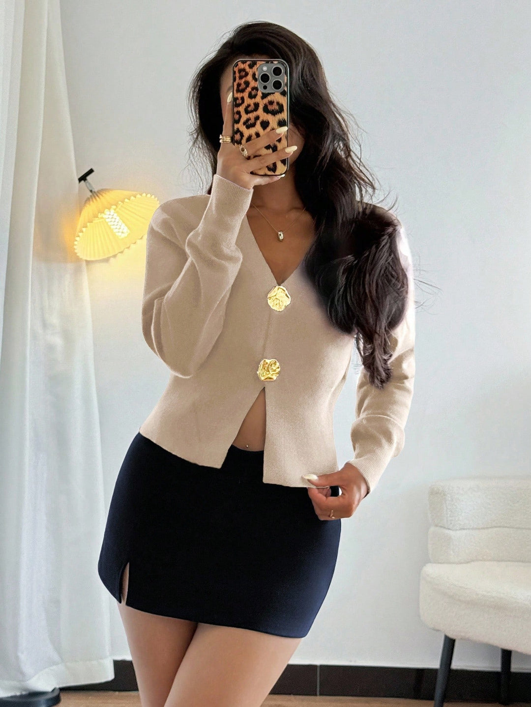 SHEIN kardigán, bézs