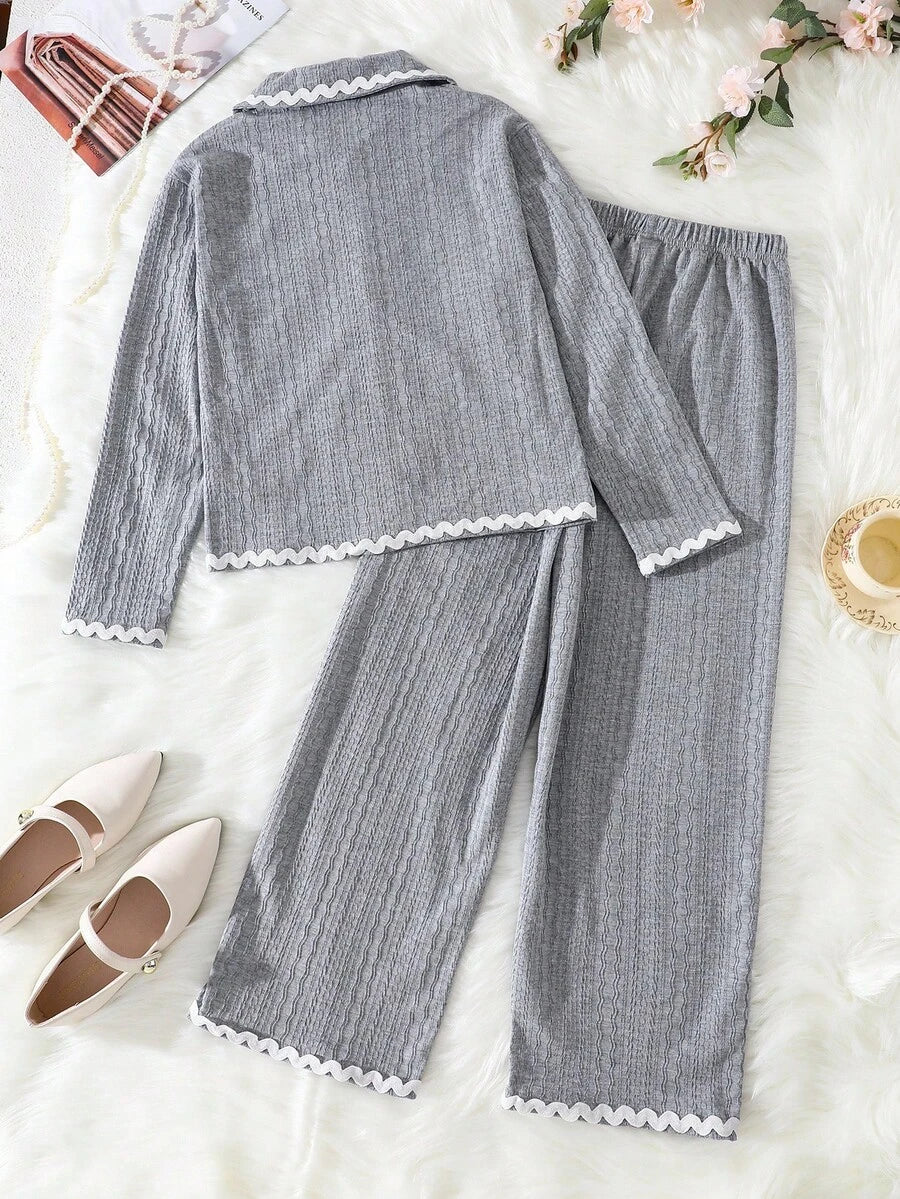 Compleu pijamale SHEIN, gri