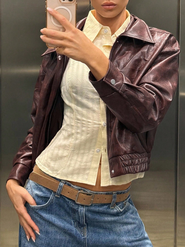 SHEIN Jacket, Brown