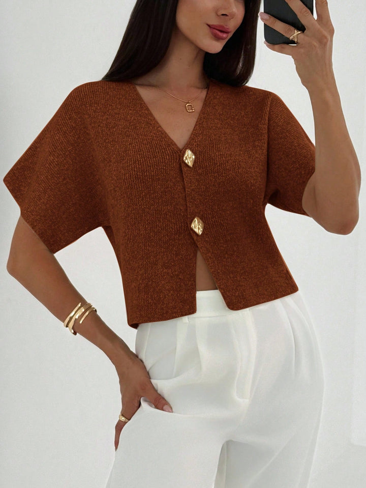 Cardigan SHEIN, maro