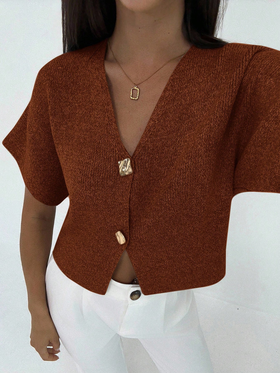 Cardigan SHEIN, maro