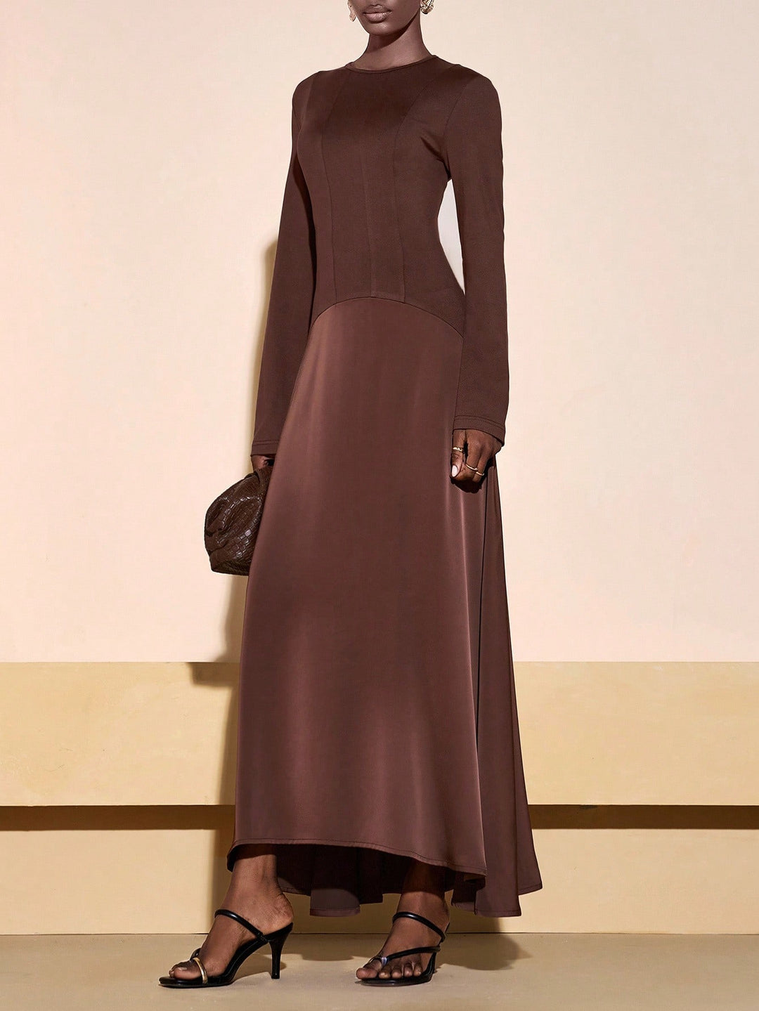 Rochie maxi SHEIN, maro