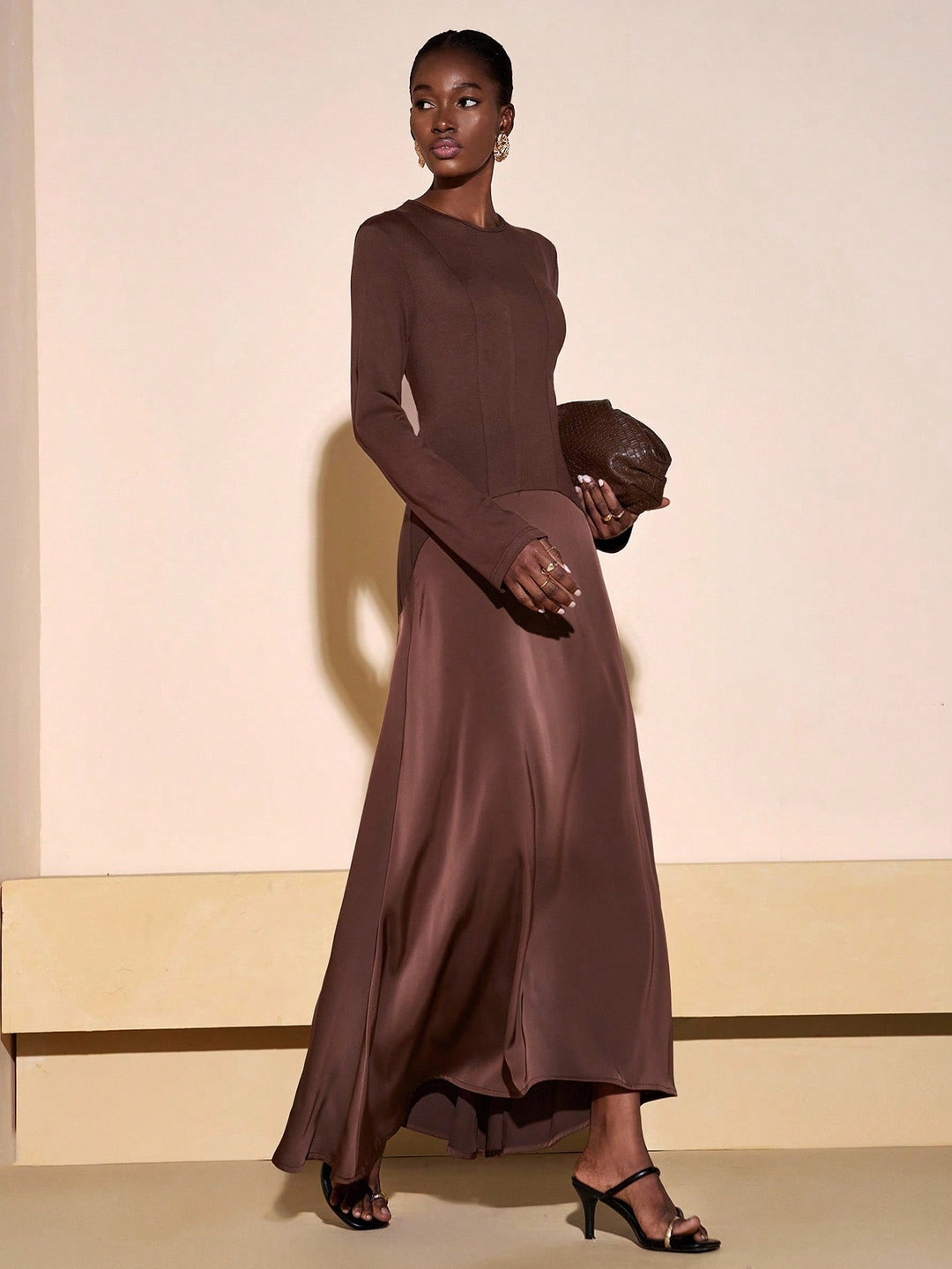 Rochie maxi SHEIN, maro