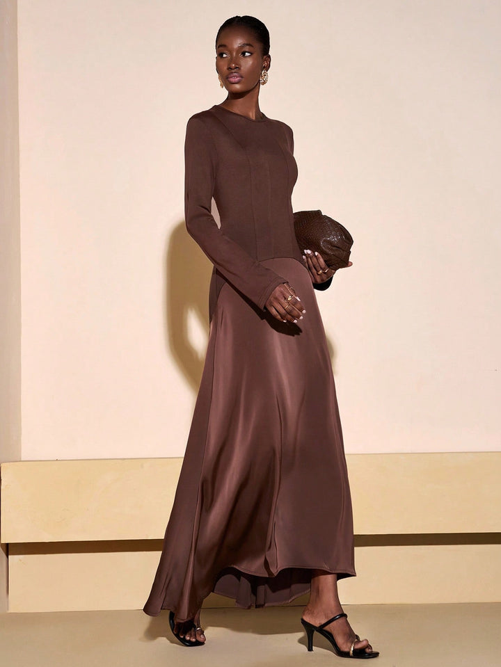 Rochie maxi SHEIN, maro