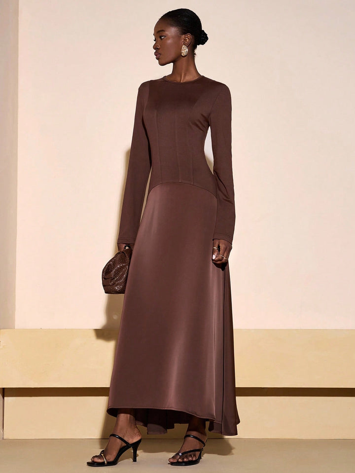 Rochie maxi SHEIN, maro