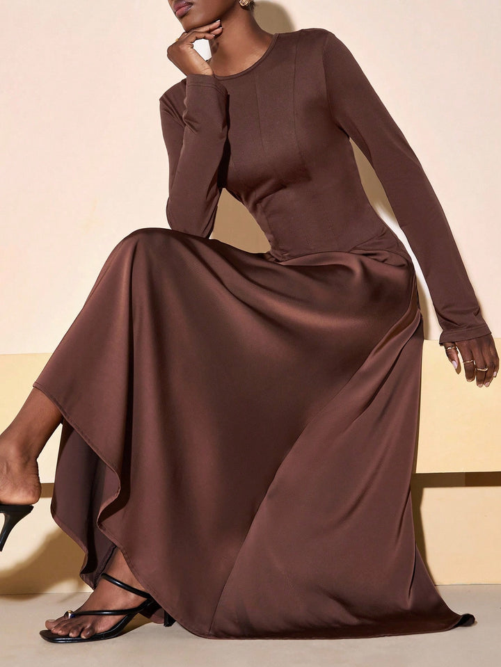 Rochie maxi SHEIN, maro