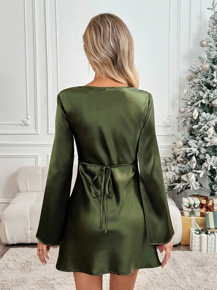 Rochie mini SHEIN, kaki
