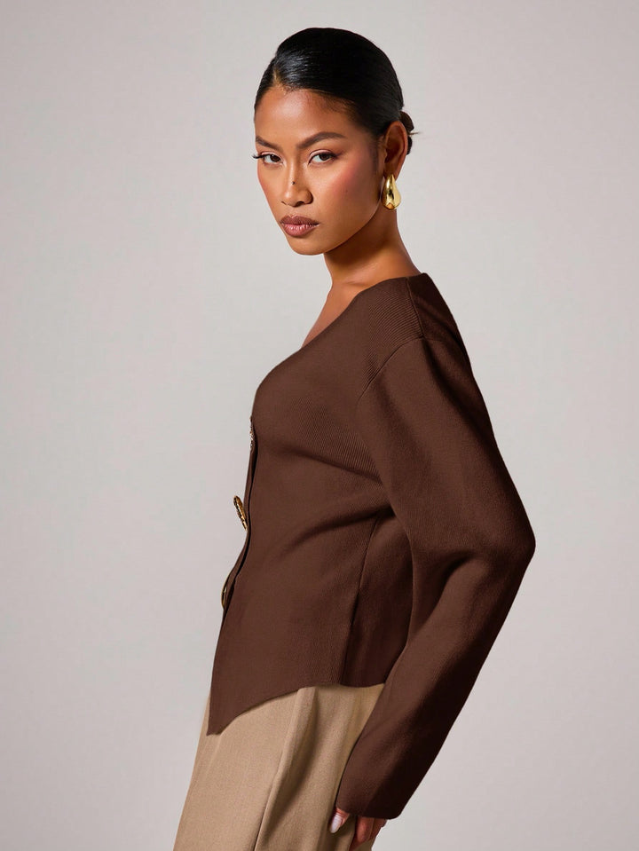 Cardigan SHEIN, maro