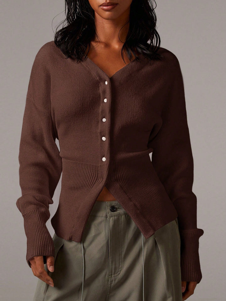 Cardigan SHEIN, maro