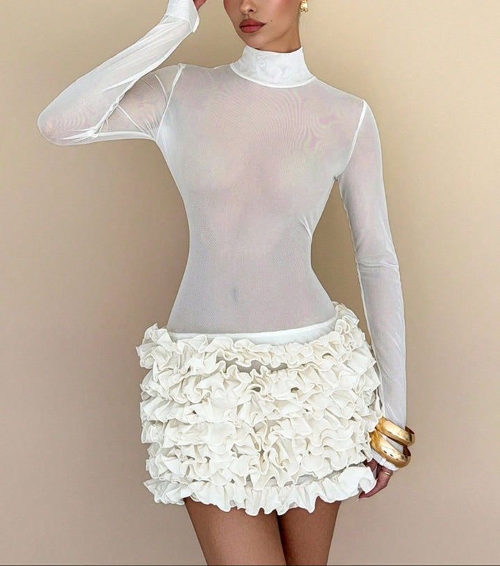 Rochie mini Shein, crem