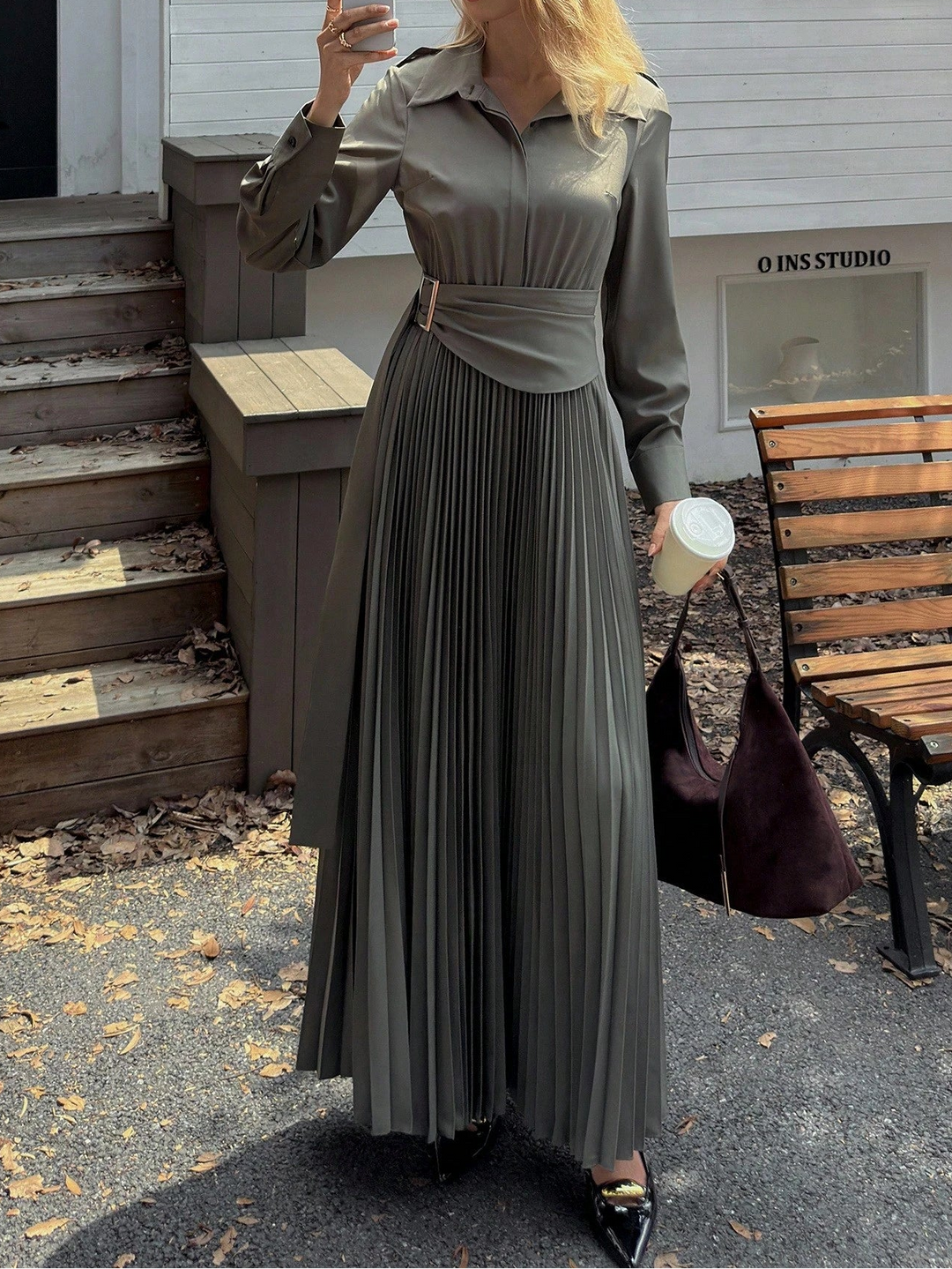 SHEIN Maxi ruha, khaki