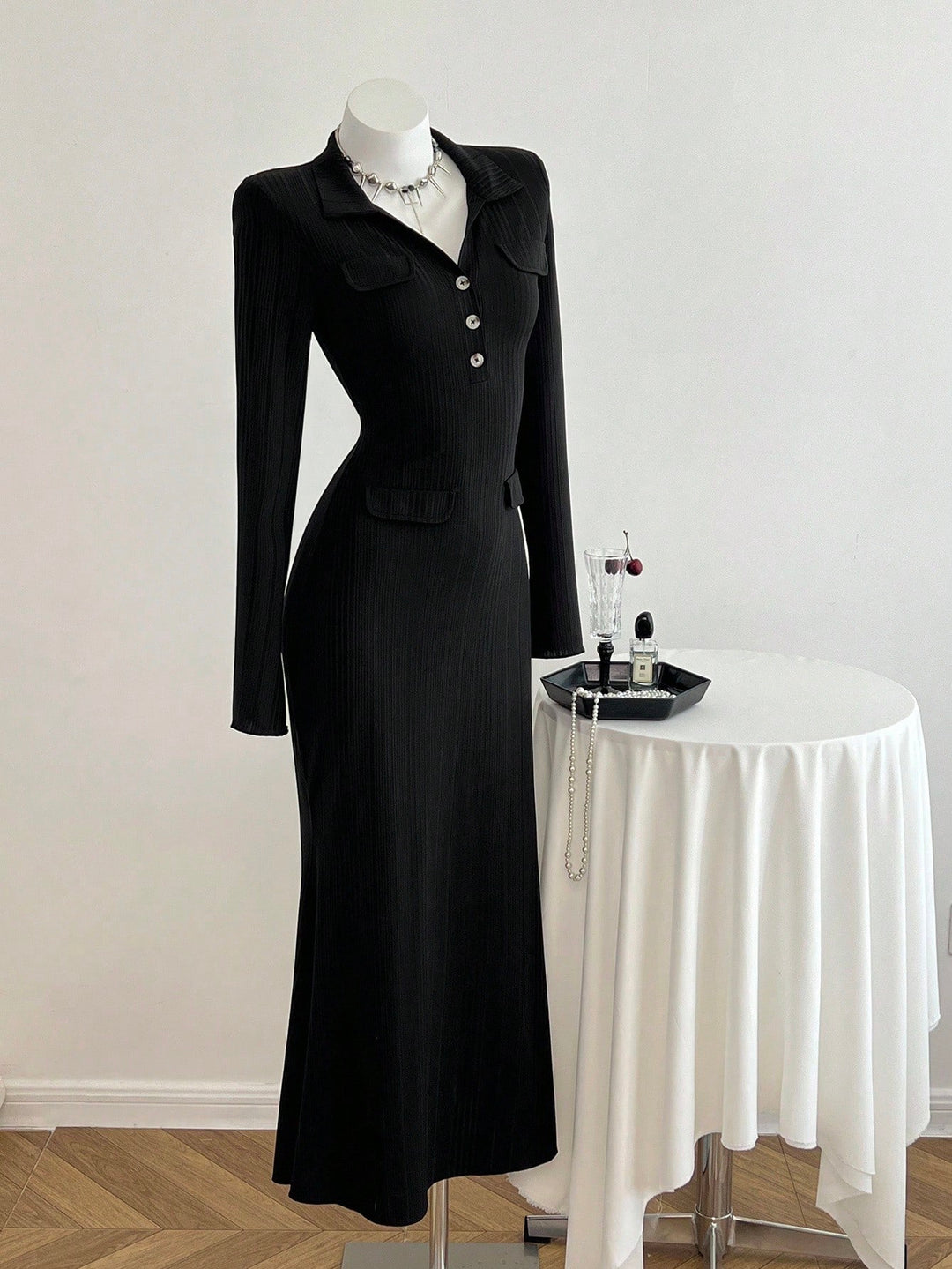 Rochie maxi SHEIN, negru