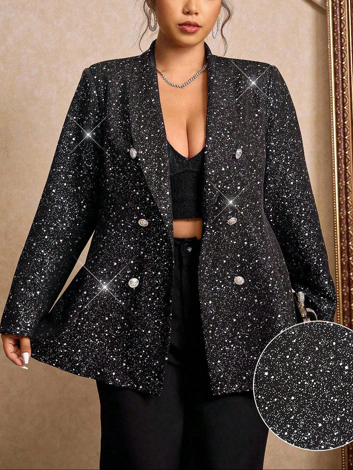 Shein Curve+ zakó, fekete