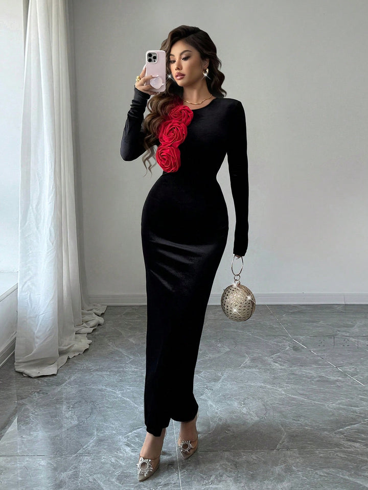 Rochie maxi SHEIN, negru