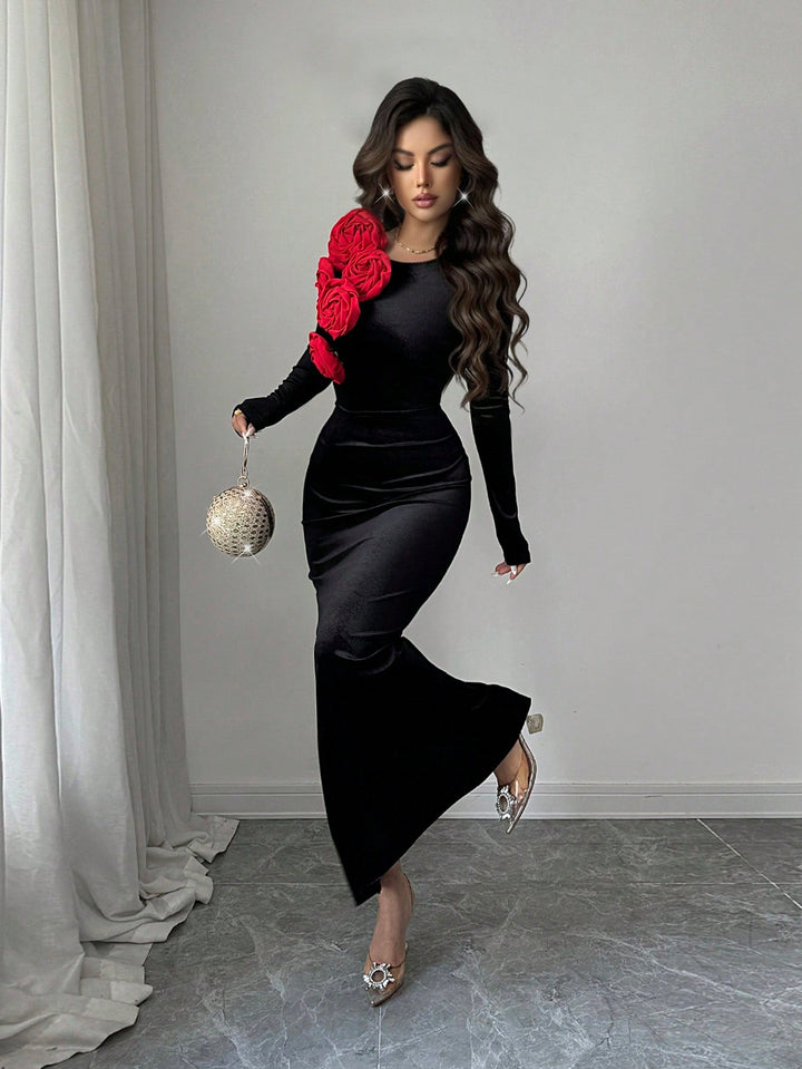 Rochie maxi SHEIN, negru