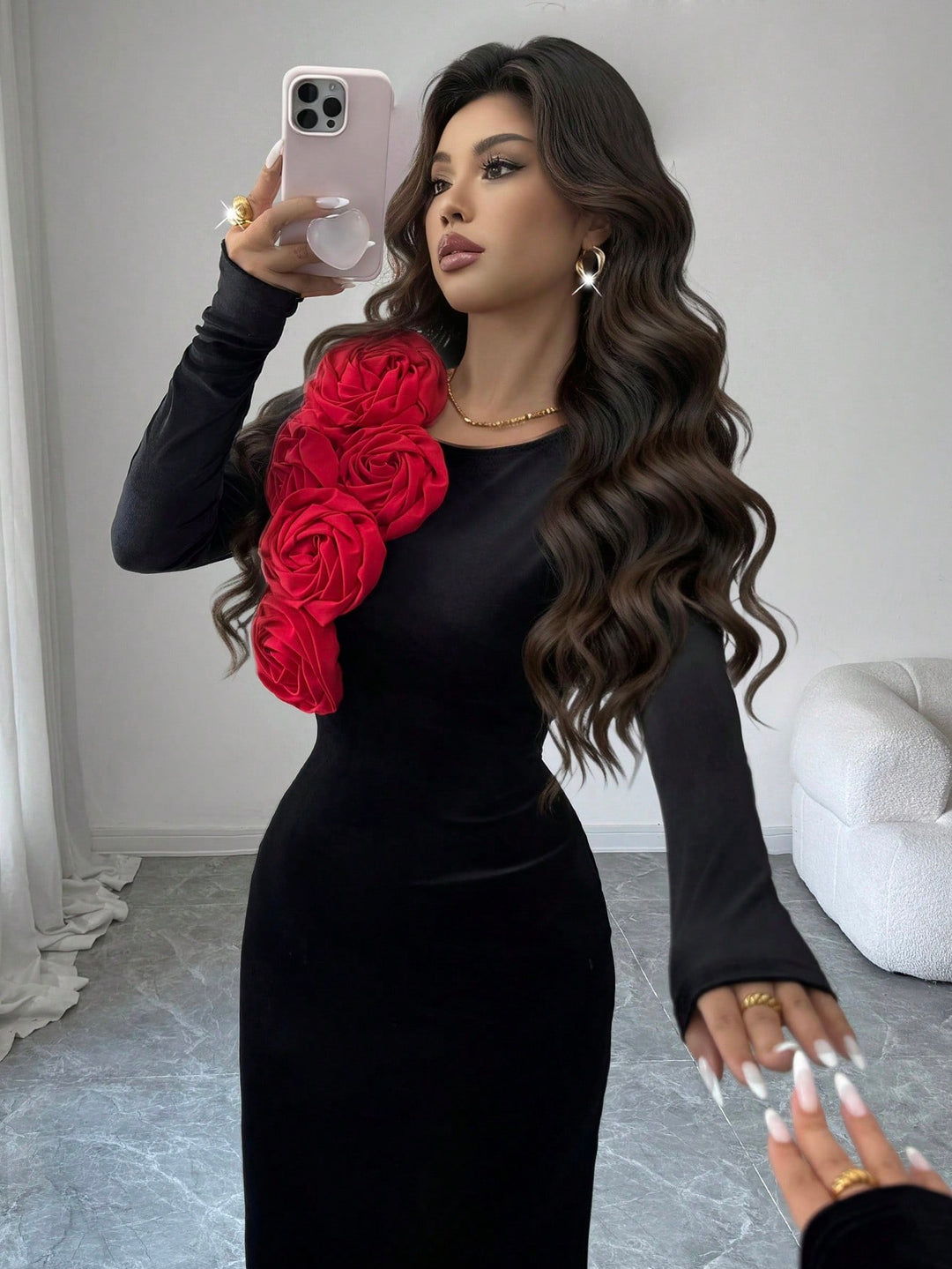 Rochie maxi SHEIN, negru
