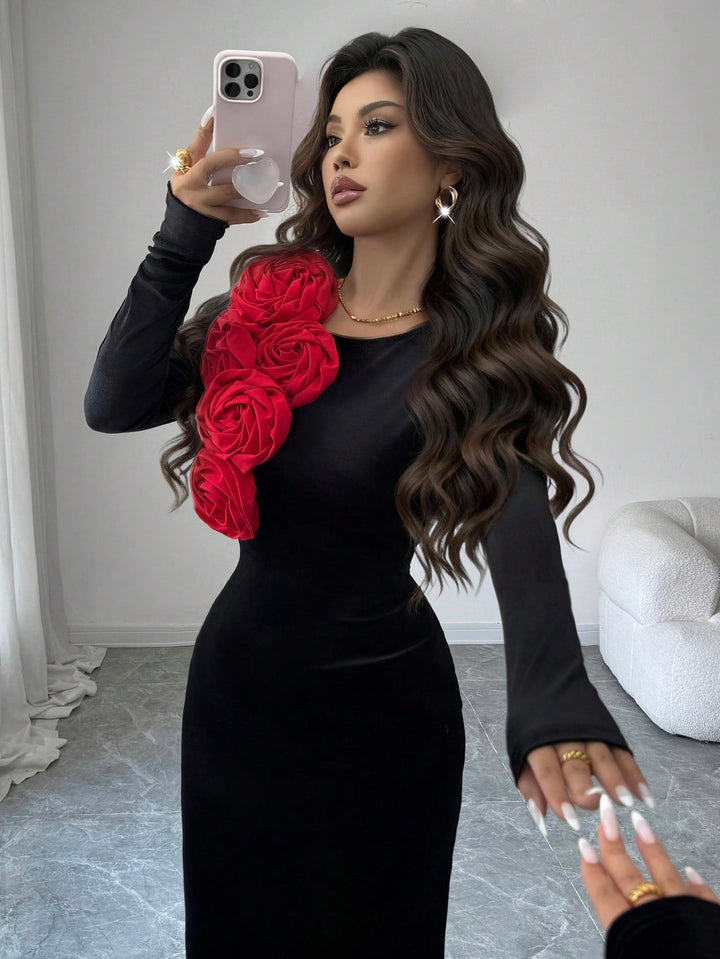 Rochie maxi SHEIN, negru