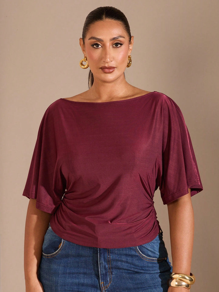 SHEIN póló, meggypiros