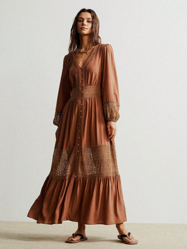 Rochie maxi SHEIN, maro