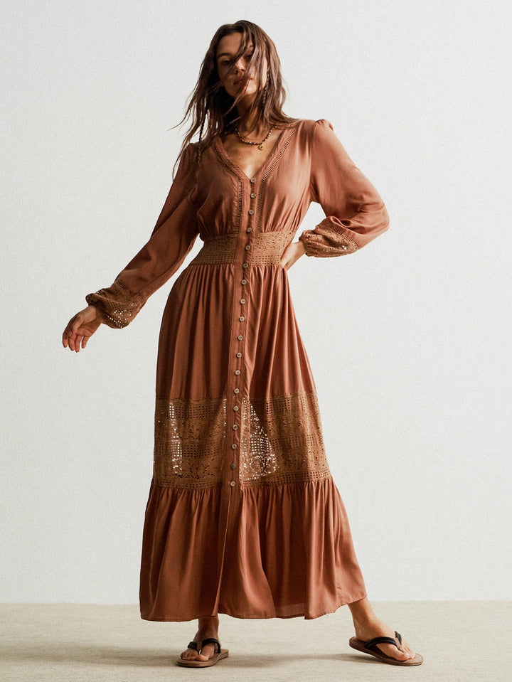 Rochie maxi SHEIN, maro