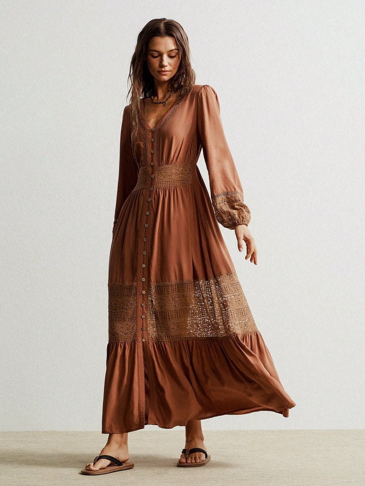 Rochie maxi SHEIN, maro
