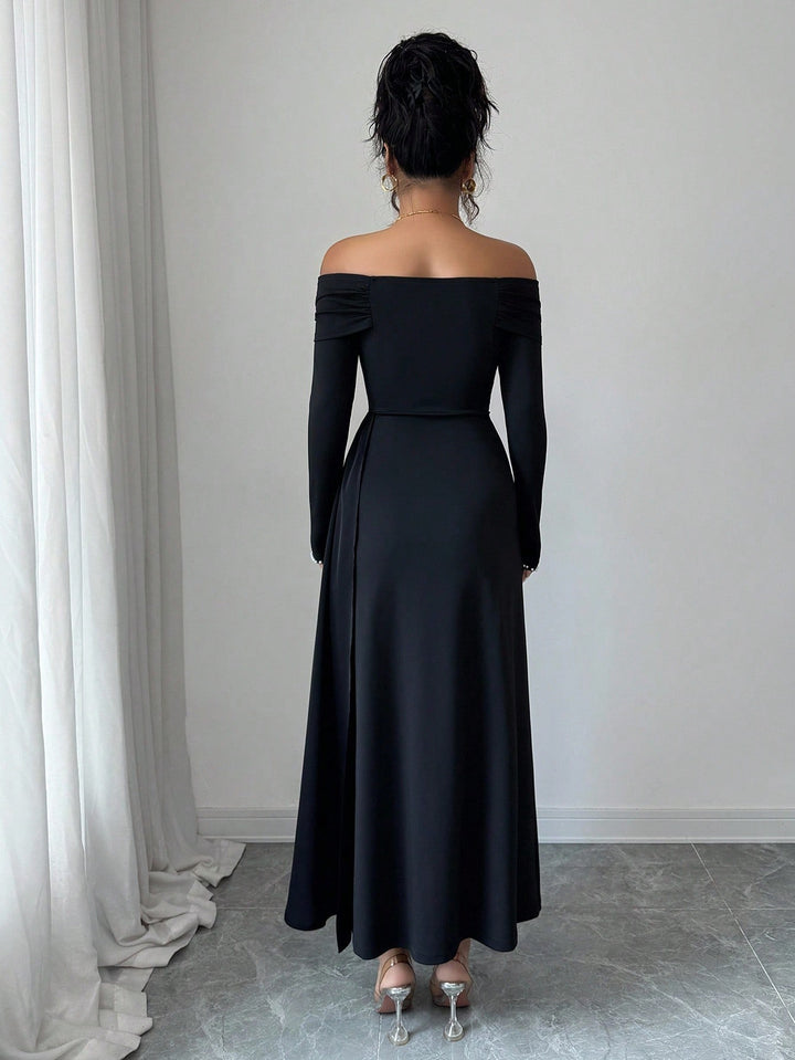 SHEIN maxi ruha, fekete