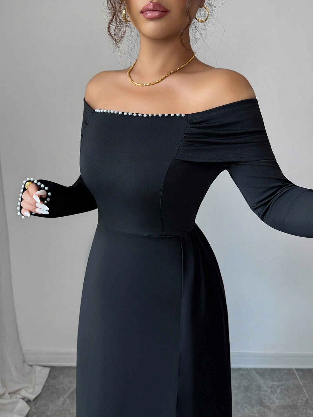 SHEIN maxi ruha, fekete