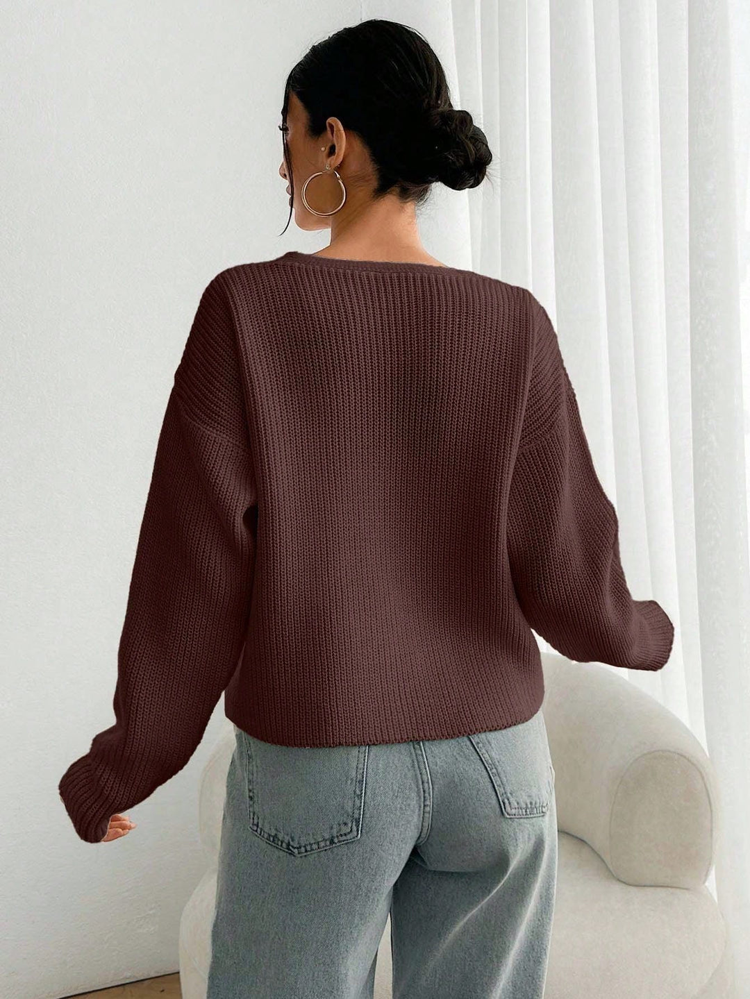 Cardigan SHEIN, maro