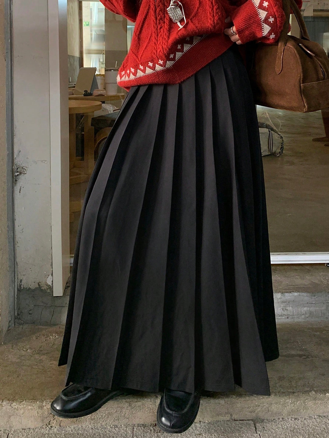 SHEIN Maxi Szoknya, Fekete