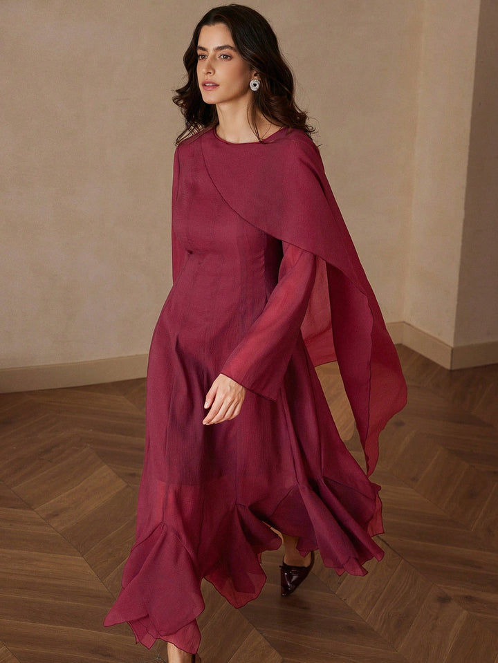 Rochie maxi SHEIN, vișiniu