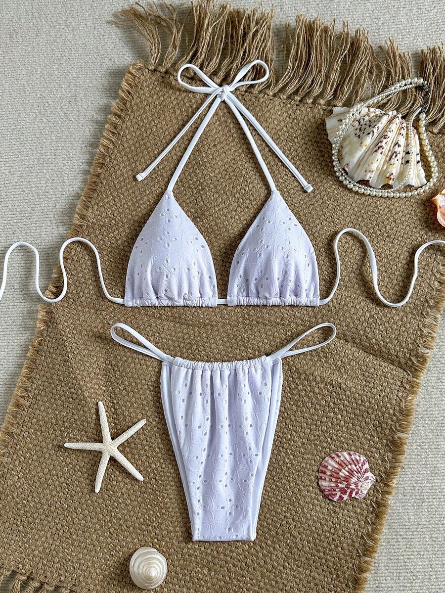 Costum de baie SHEIN, alb