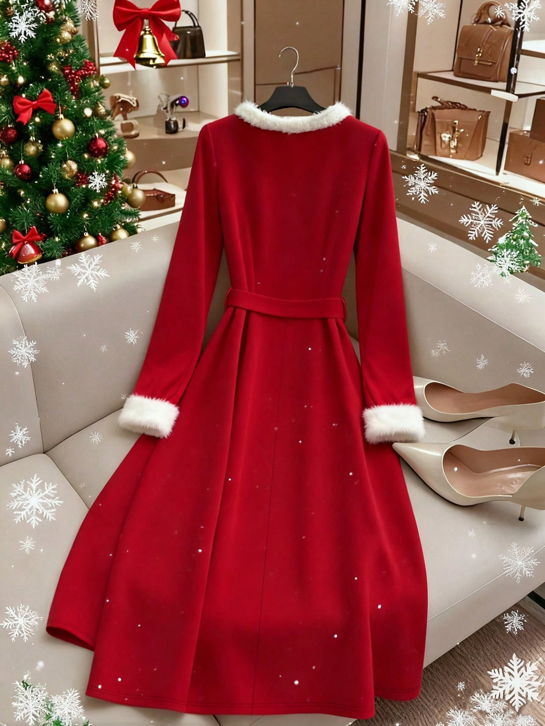 Rochie midi SHEIN, roșu