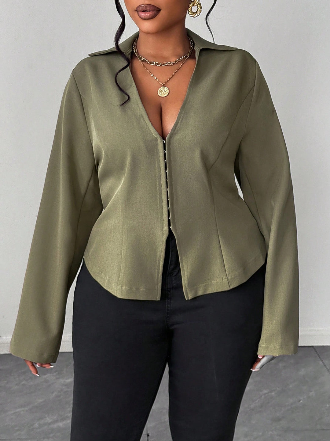 SHEIN kabát, khaki