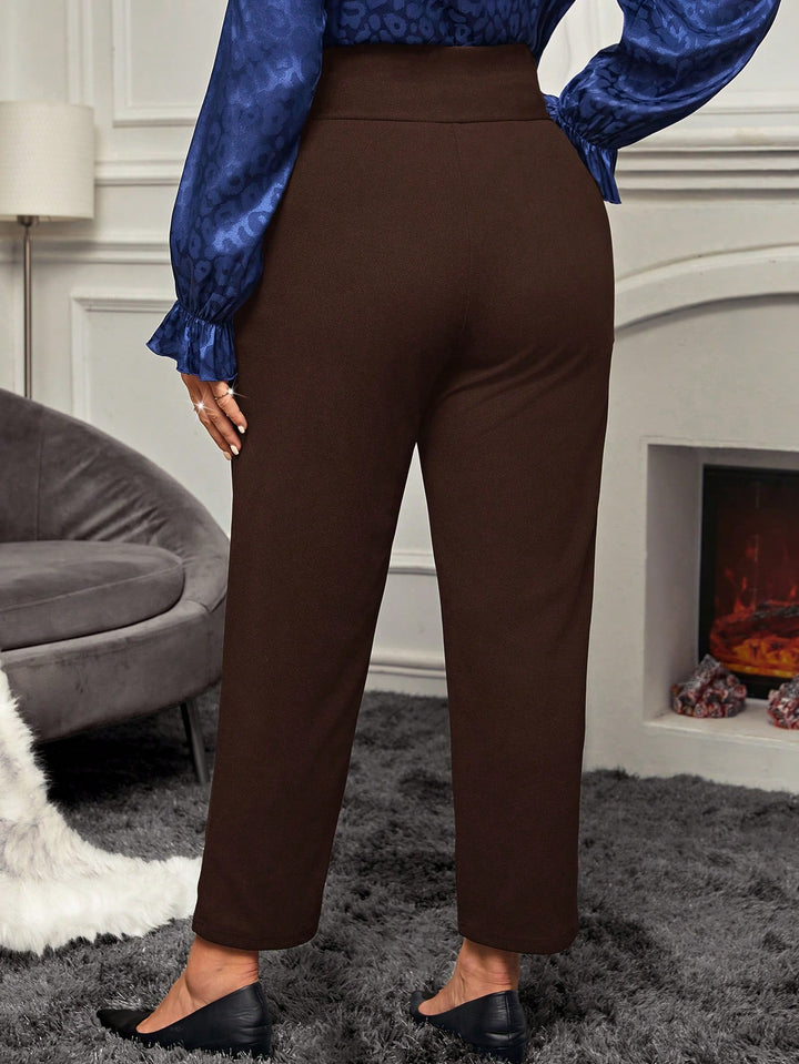 Pantaloni SHEIN, maro
