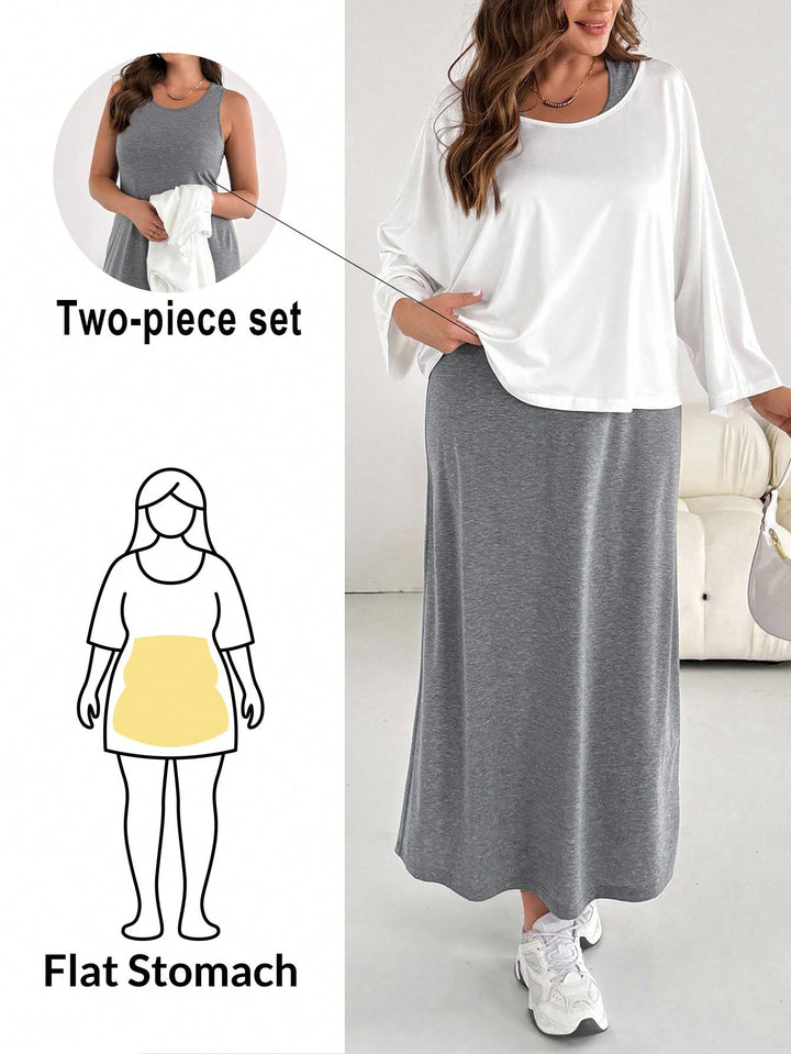 Set rochie și bluză SHEIN, mix culori