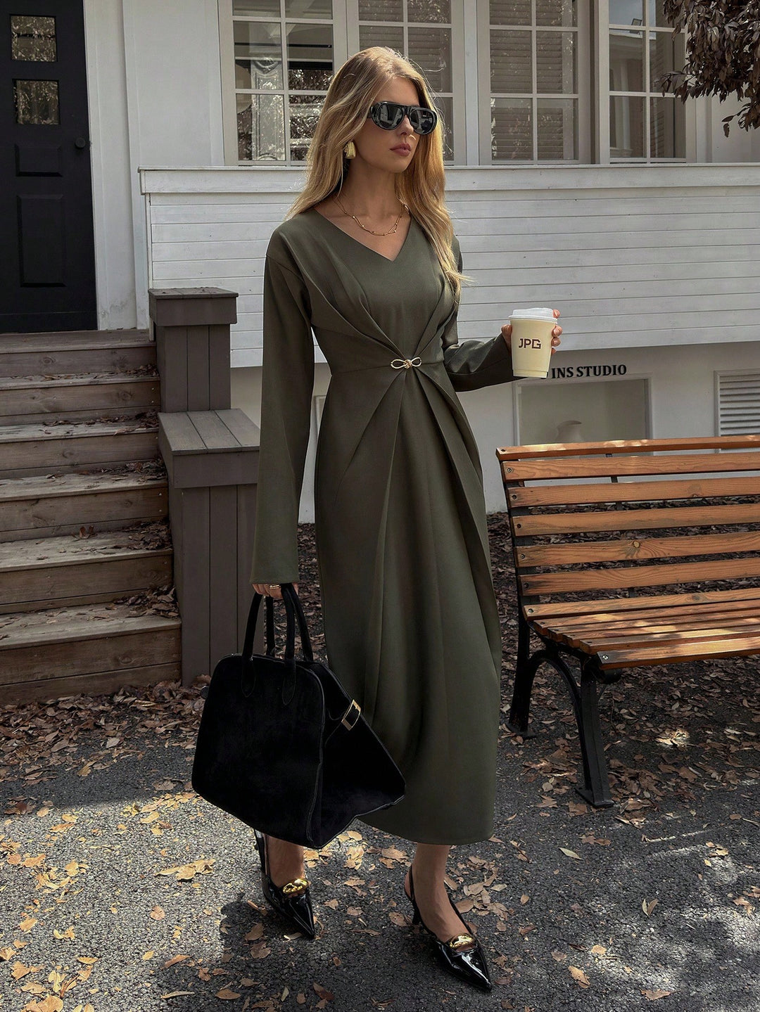 Rochie maxi SHEIN, verde