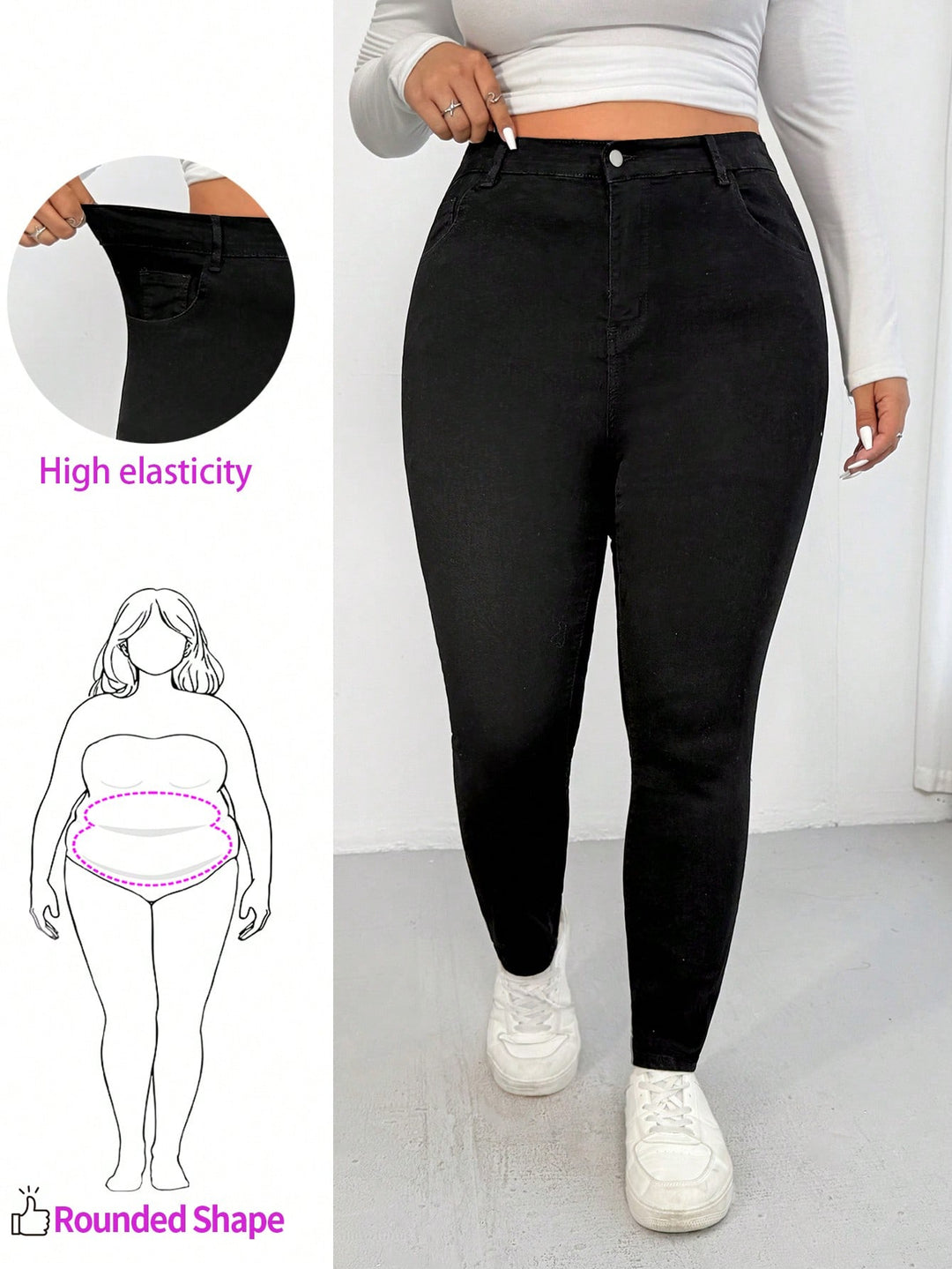 Jeans SHEIN, negru