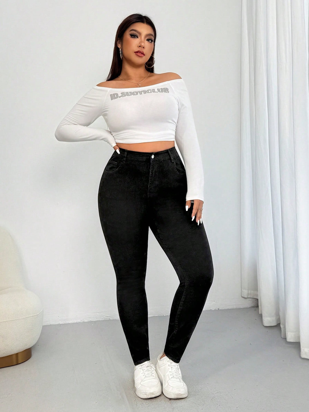 Jeans SHEIN, negru