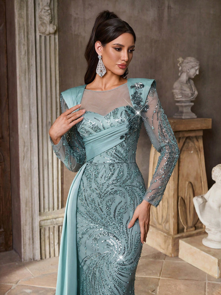 Rochie de ocazie SHEIN, albastru