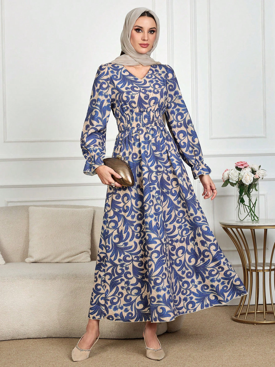 Rochie maxi SHEIN, albastru
