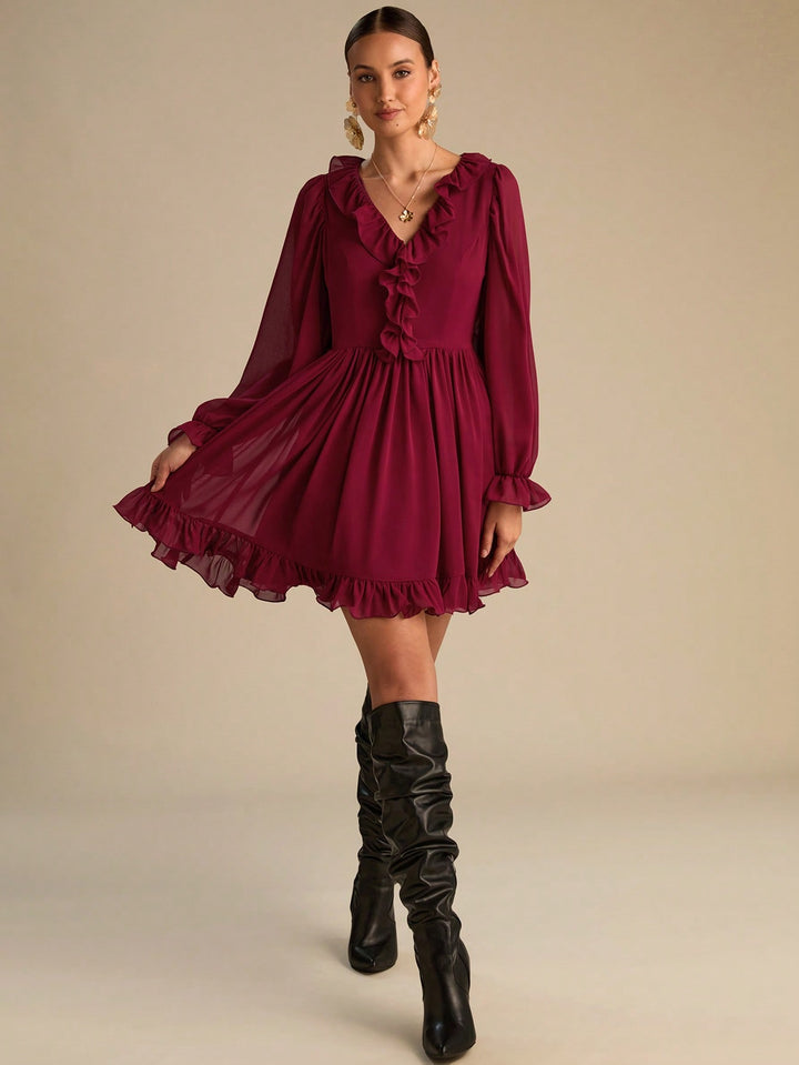 Rochie scurtă SHEIN, vișiniu