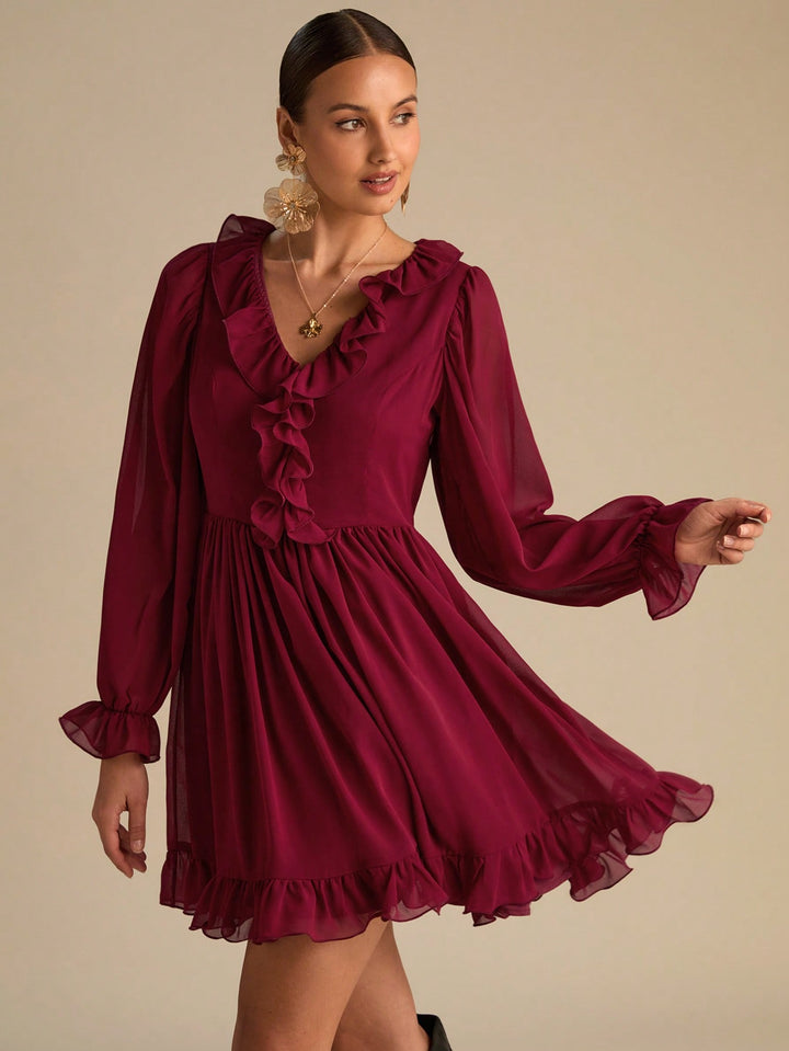 Rochie scurtă SHEIN, vișiniu